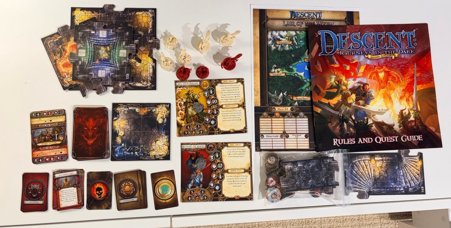 ~Descent Lair of the Wyrm Expansion Fantasy Flight Board Game FFG 2nd Edition~