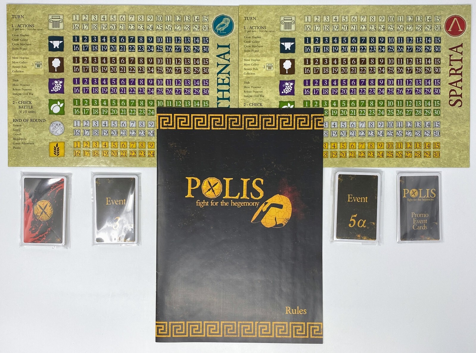 Mercury Games Polis: Fight for the Hegemony (1st Ed) w/Promos – Complete Used