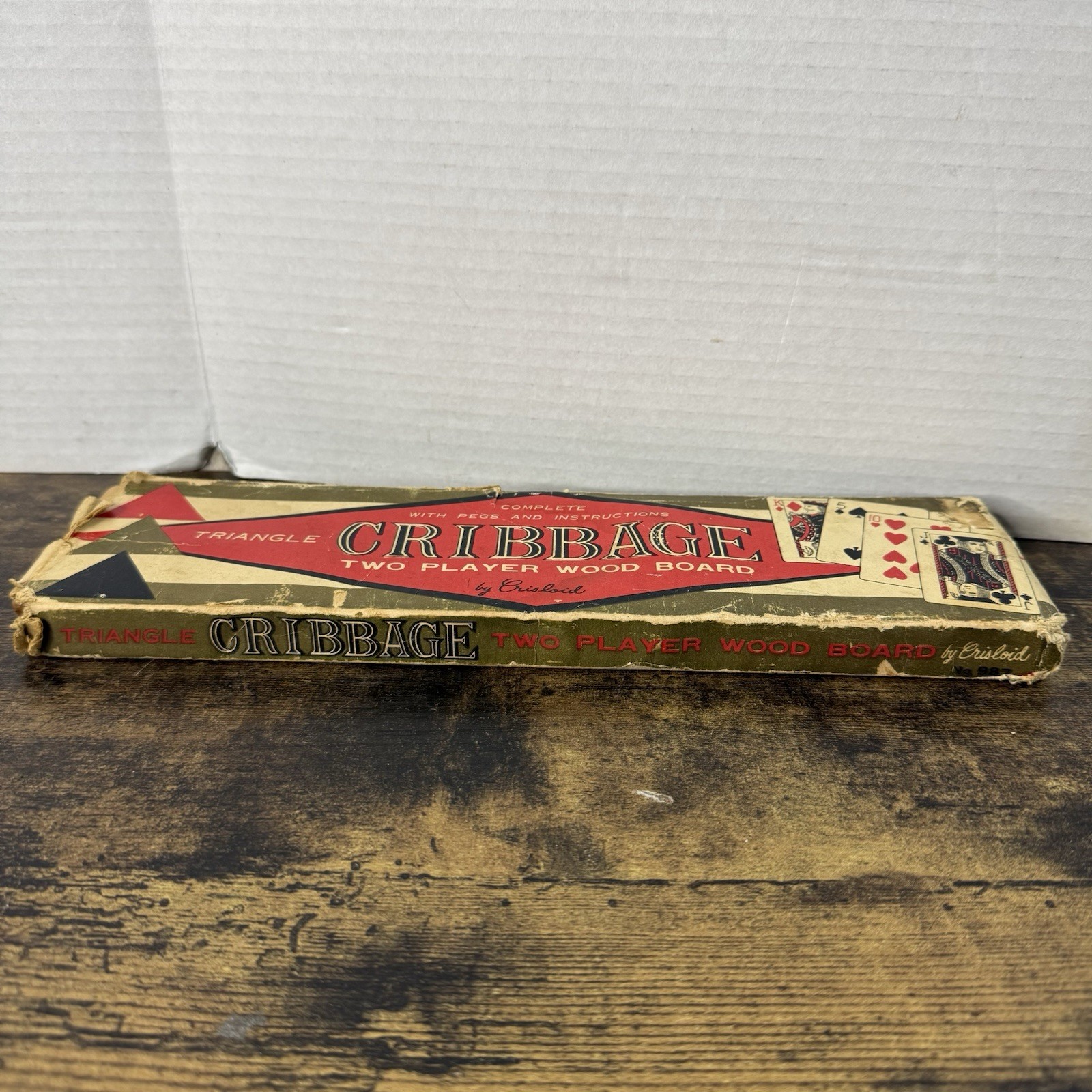 Wood Triangle Cribbage Board by Crisloid Plastics, Inc. No. 997