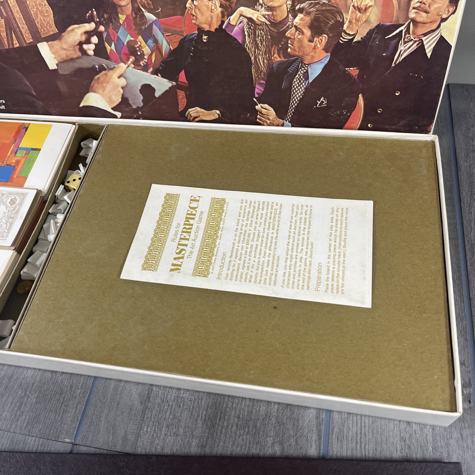 Parker Bros VTG 1970 MASTERPIECE Art Auction Game – American Gothic/Grant Wood