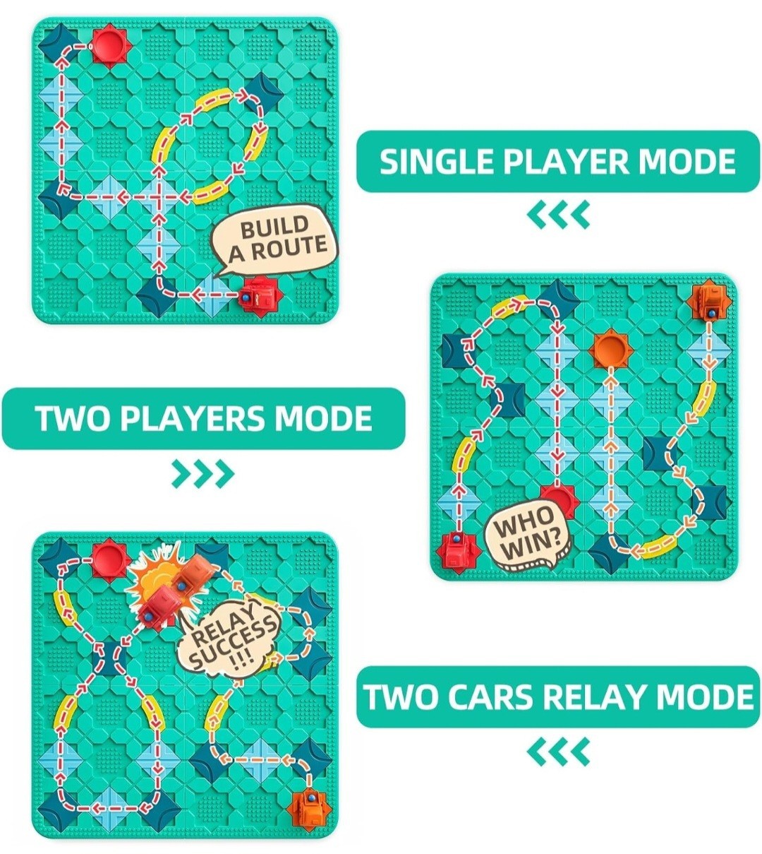Logical Road Builder, Large Stem Games Board Game for 4 5 6 7 Years, Montessori
