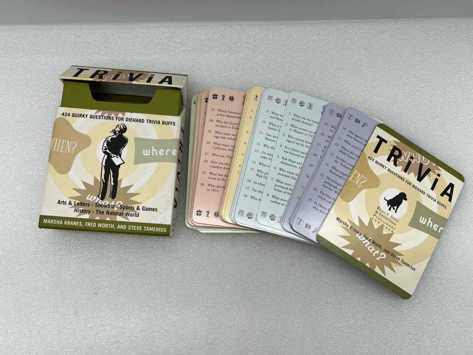 Trivia Game 424 Quirky Question For Die Hard Trivia Buffs Nerdy Cards EUC!