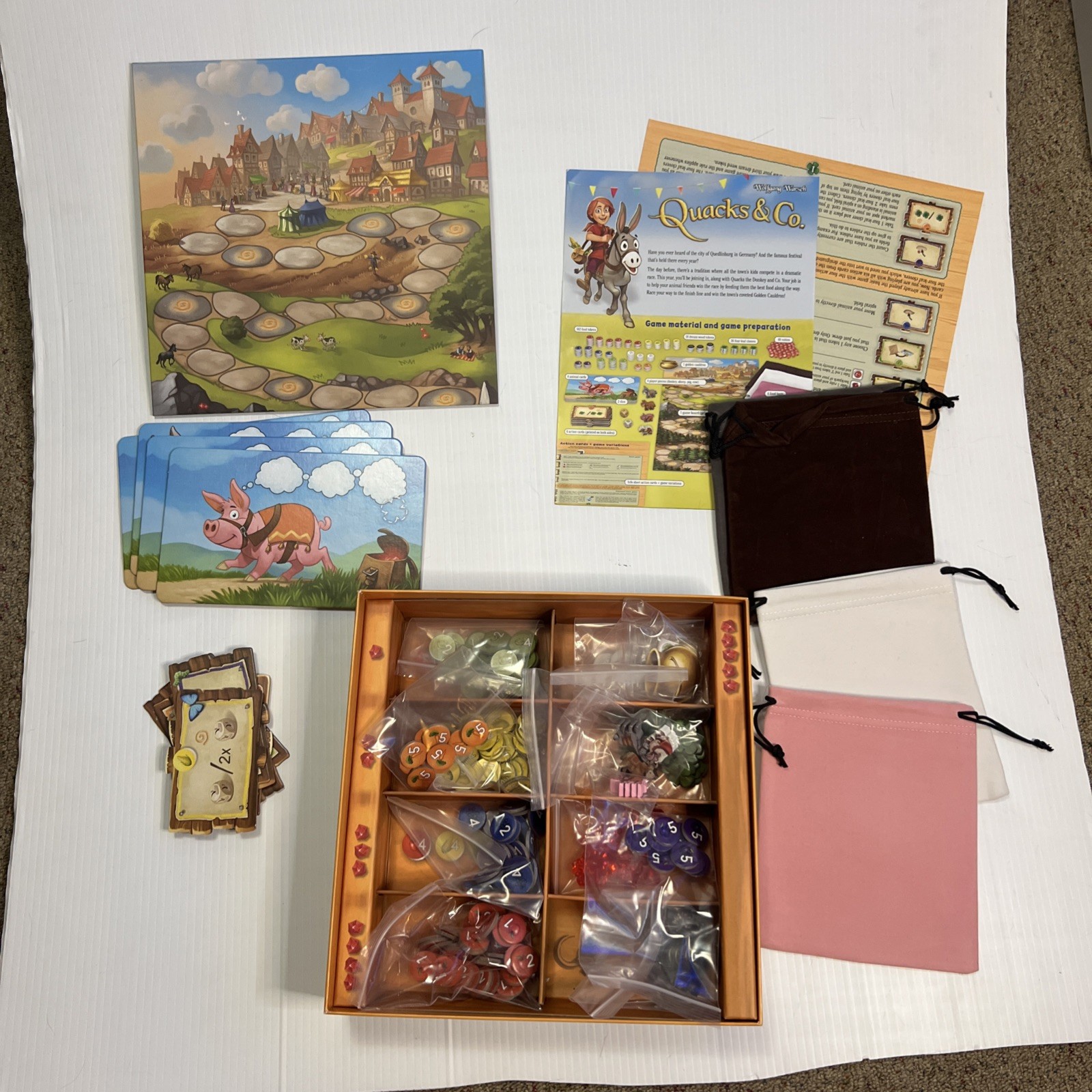 Schmidt Spiele Boardgame Quacks and Co. Box VG+/NM Complete ￼