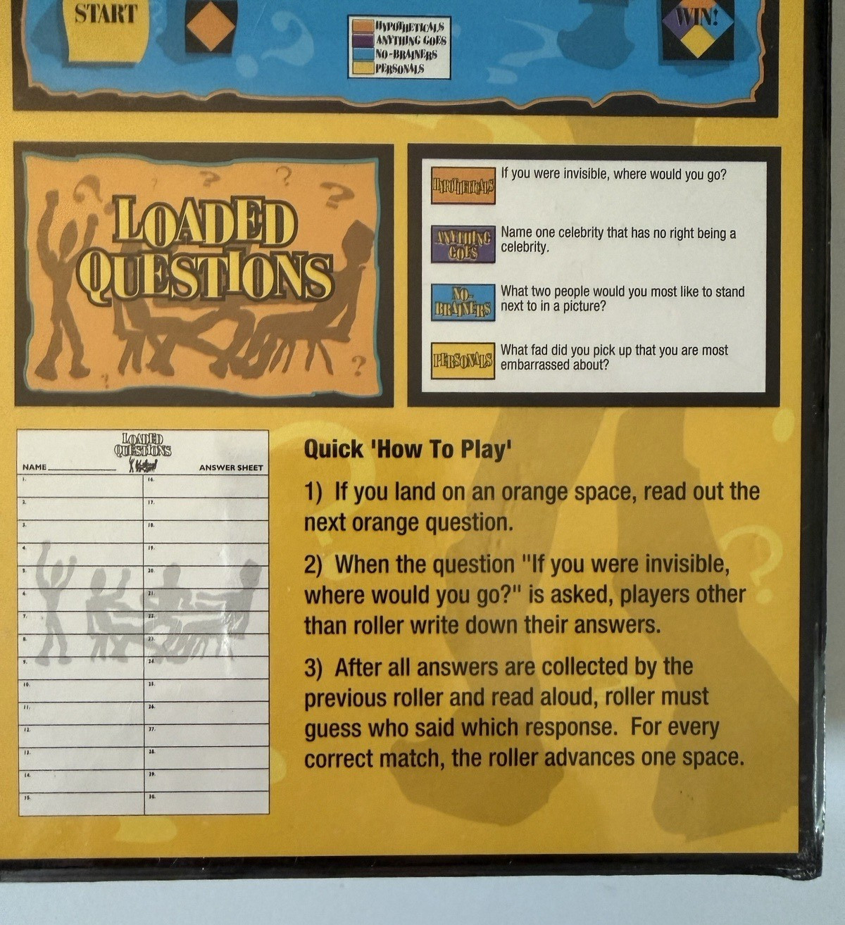 Loaded Questions Board Game Ages Teen to Adult 1 to 5 Players NEW SEALED