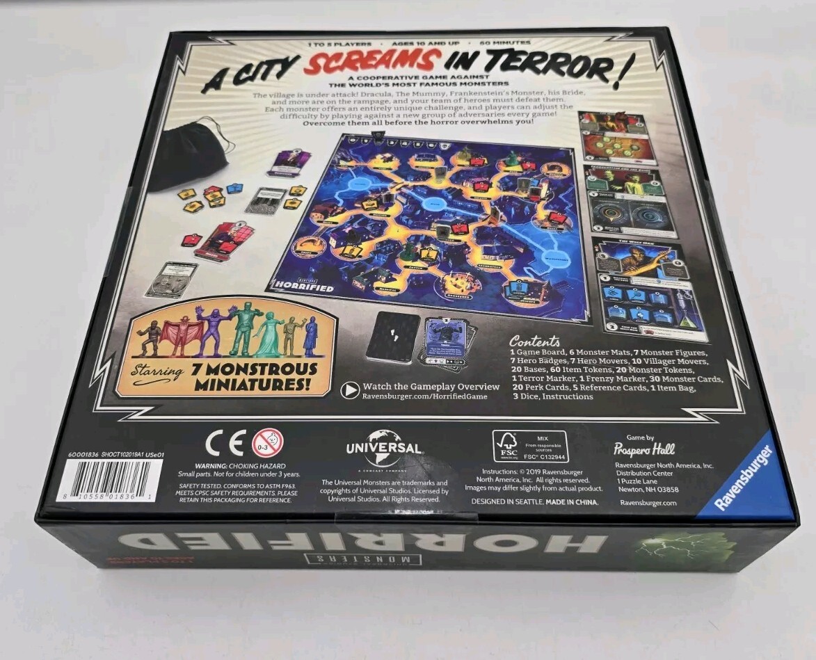 Horrified Universal Monsters Strategy Board Game