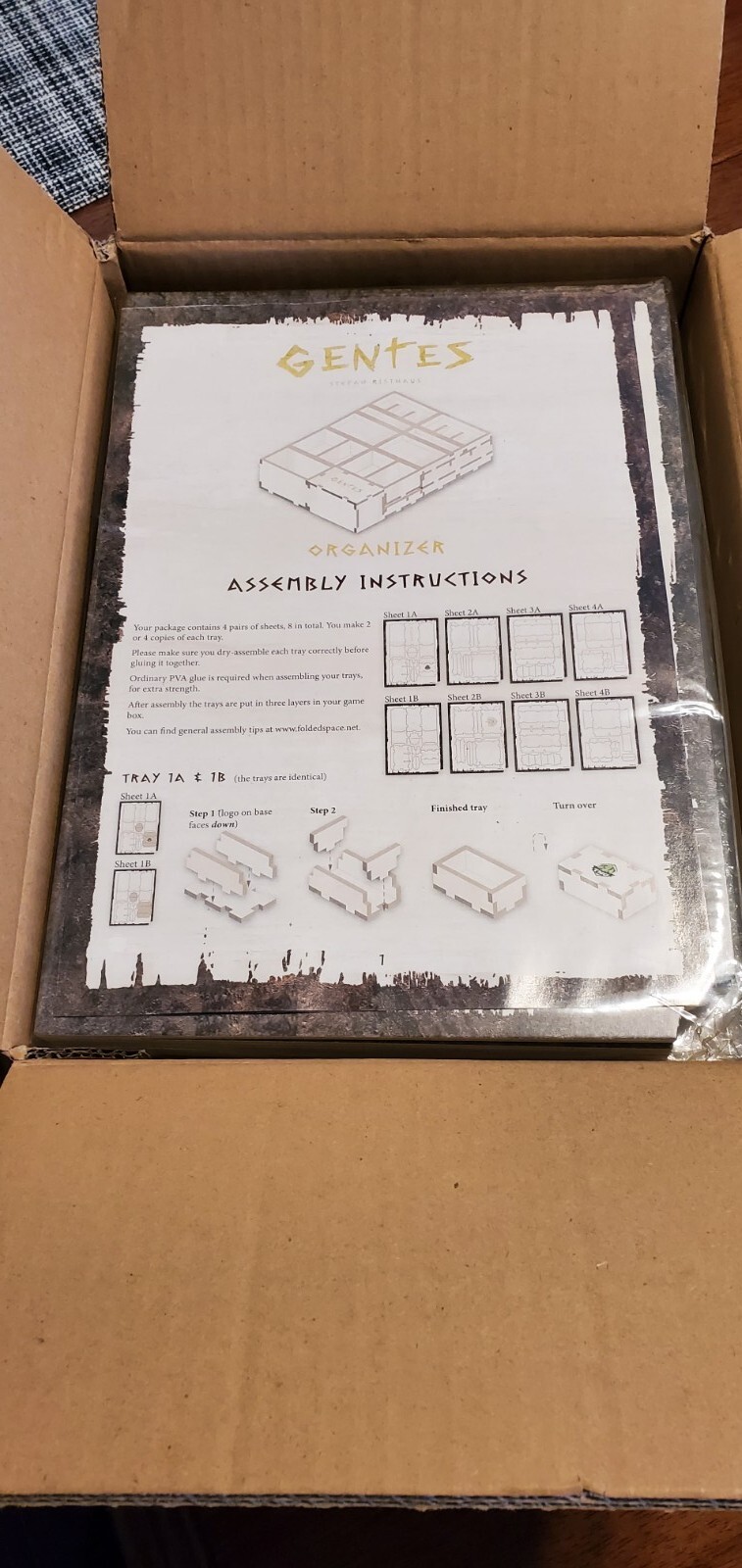 Gentes Board Game Deluxe Version from Kickstarter NEW Sealed with Organizer