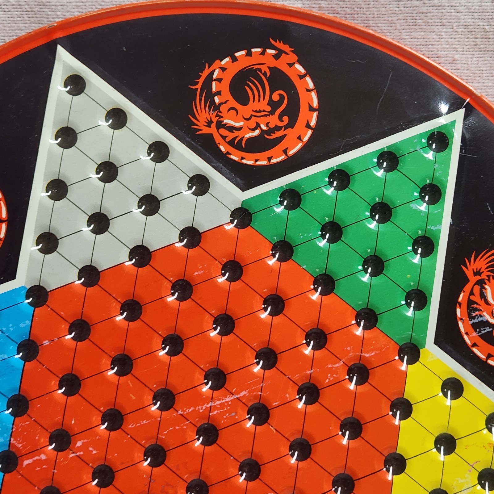 Vintage Ohio Art Metal Chinese Checkers And Checkers Game