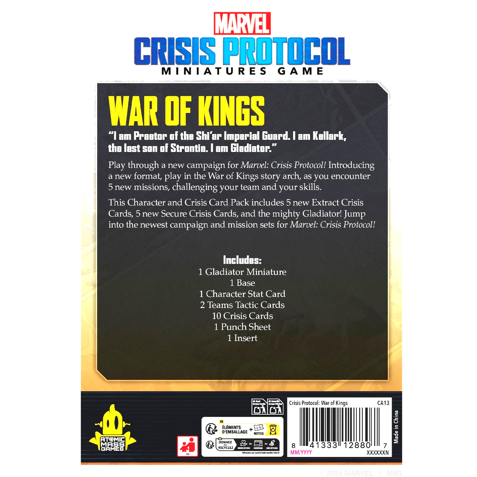 Marvel Crisis Protocol – C13 War of Kings Character & Crisis Card Pack NIB