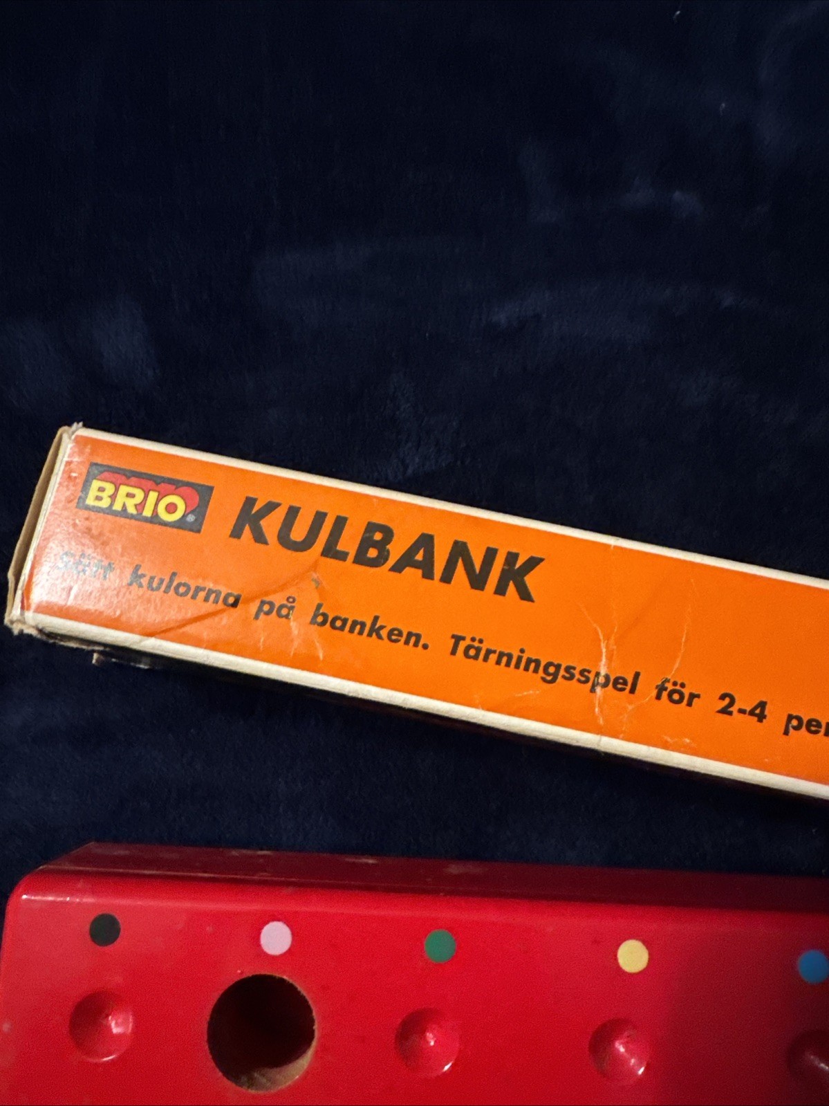 Vintage BRIO KULBANK DICE GAME KUGEL-SPIEL Game with Box NO DICE/BALLS- Sweden