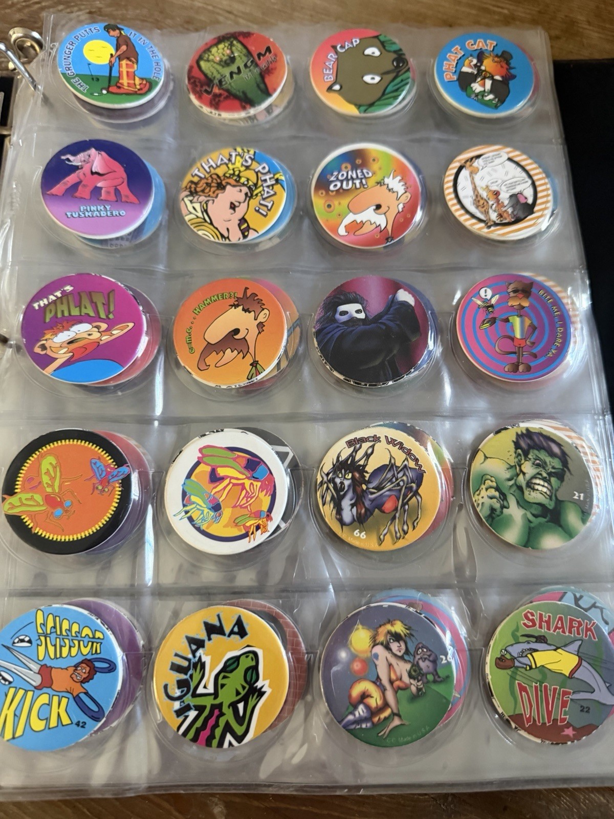 1990s Original 299 POGS & 10 Slammers/Game Boards/Notebook/Plastic storage box