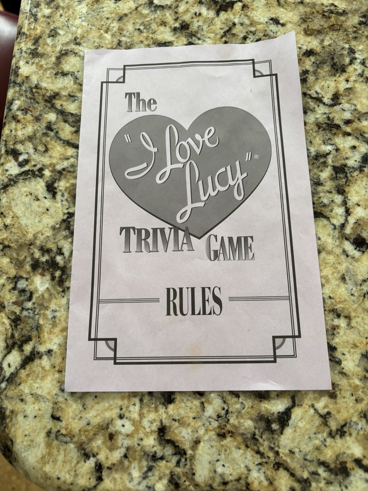 I Love Lucy Trivia Game! Still In Original Box. Hard To find. Board Is Split