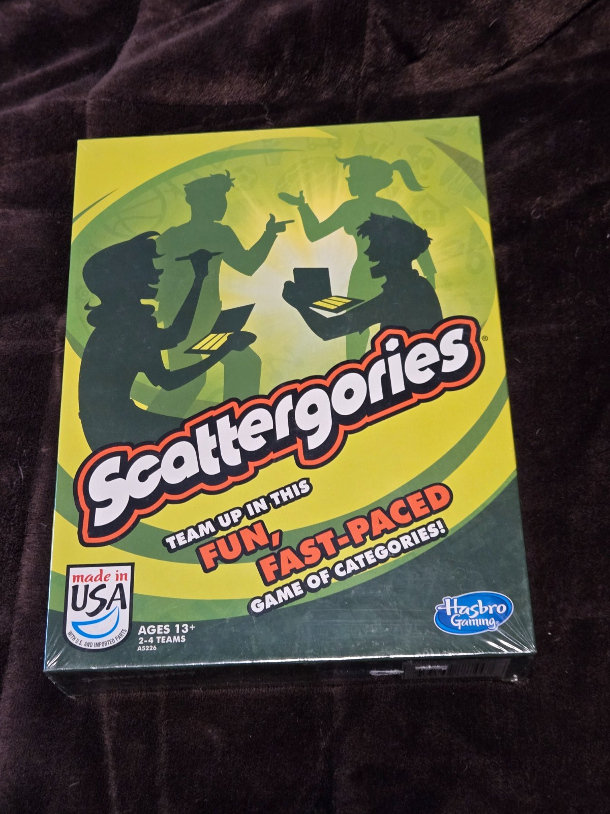 Scattergories Hasbro 2013 Interactive Board Game Green Box Factory Sealed A5226