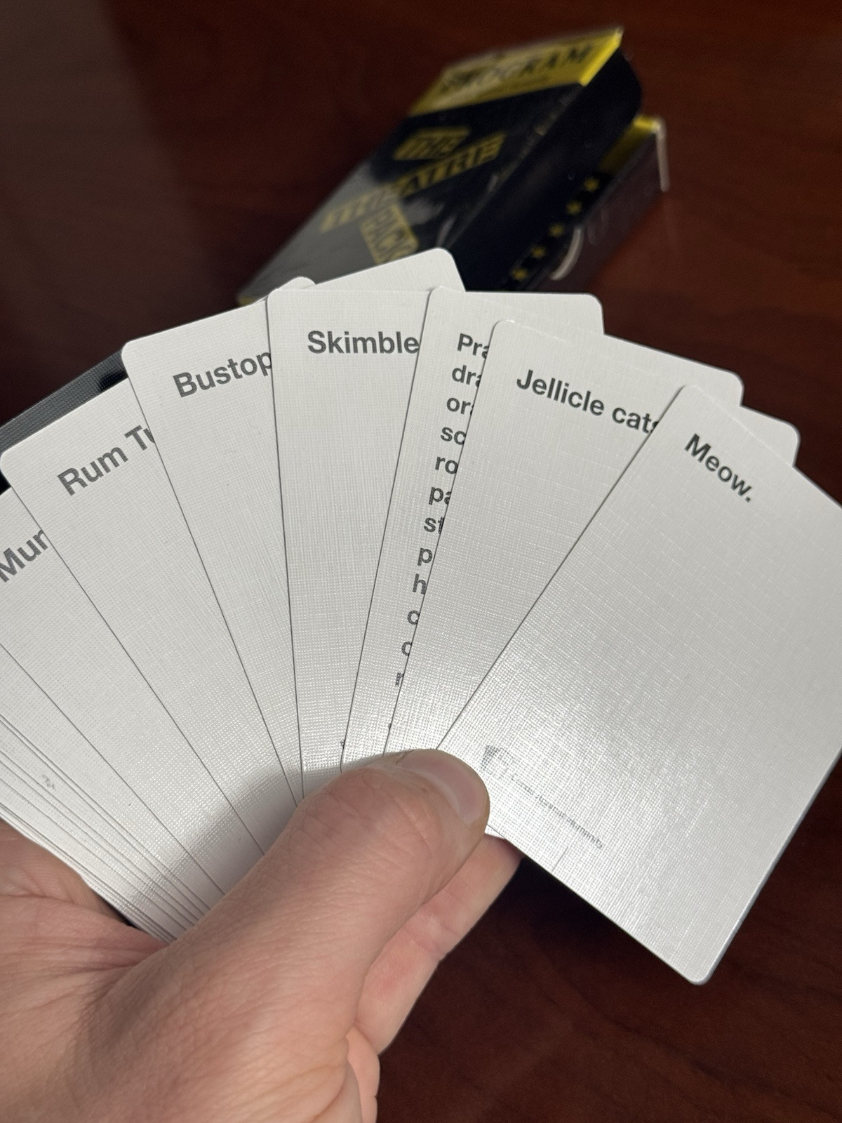 Rare Pack Of Cards Against Humanity CATS Theatre Expansion
