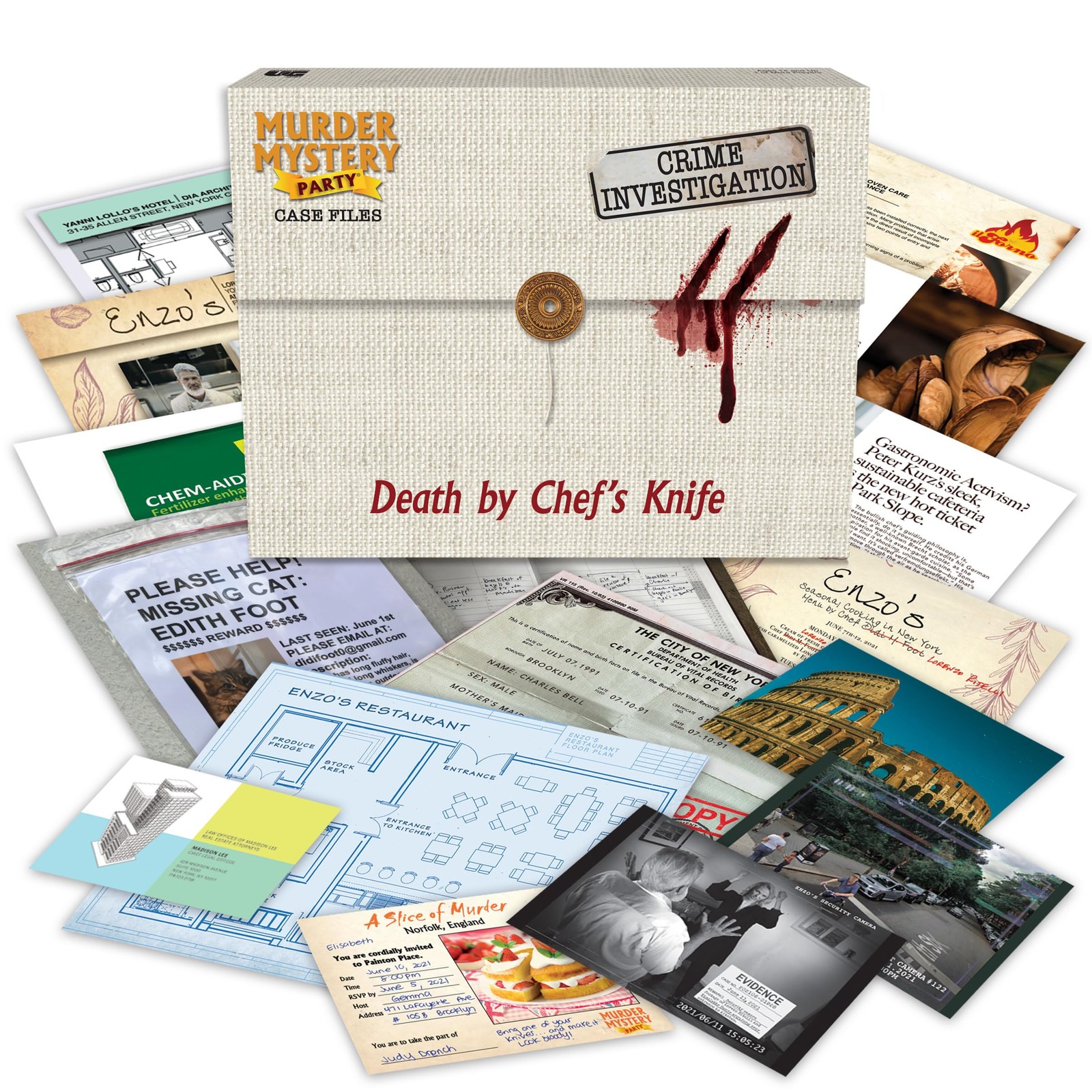 Case Files: Death by Chef’s Knife for 1 or More Players Ages 14 and Up