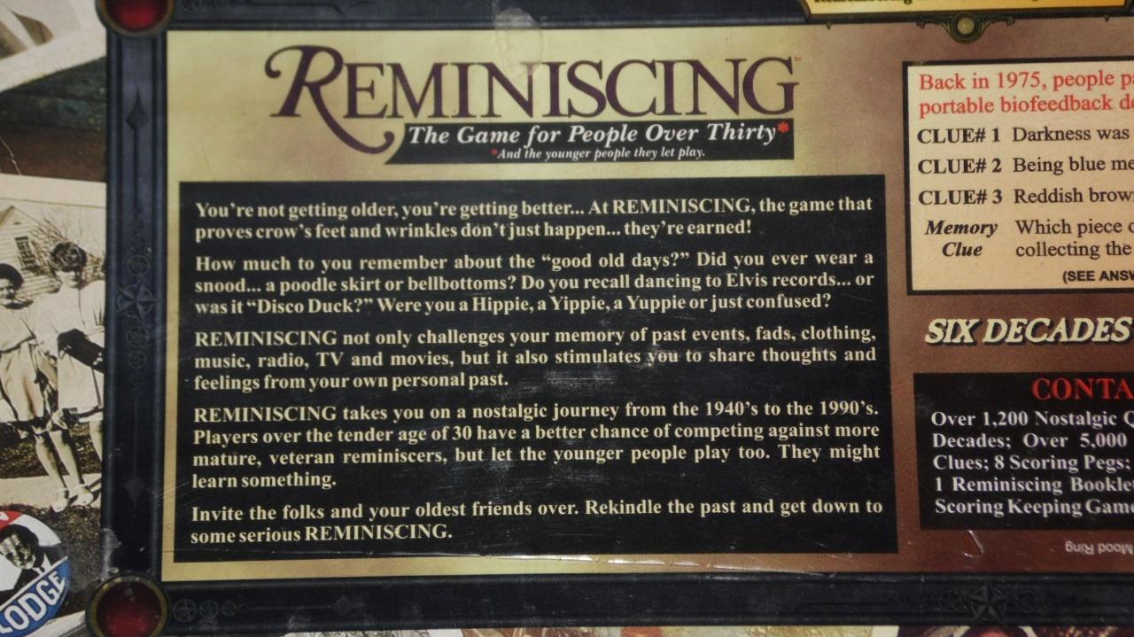 Reminiscing the Millennium Edition Board Game 1998 Brand New Sealed TDC Games