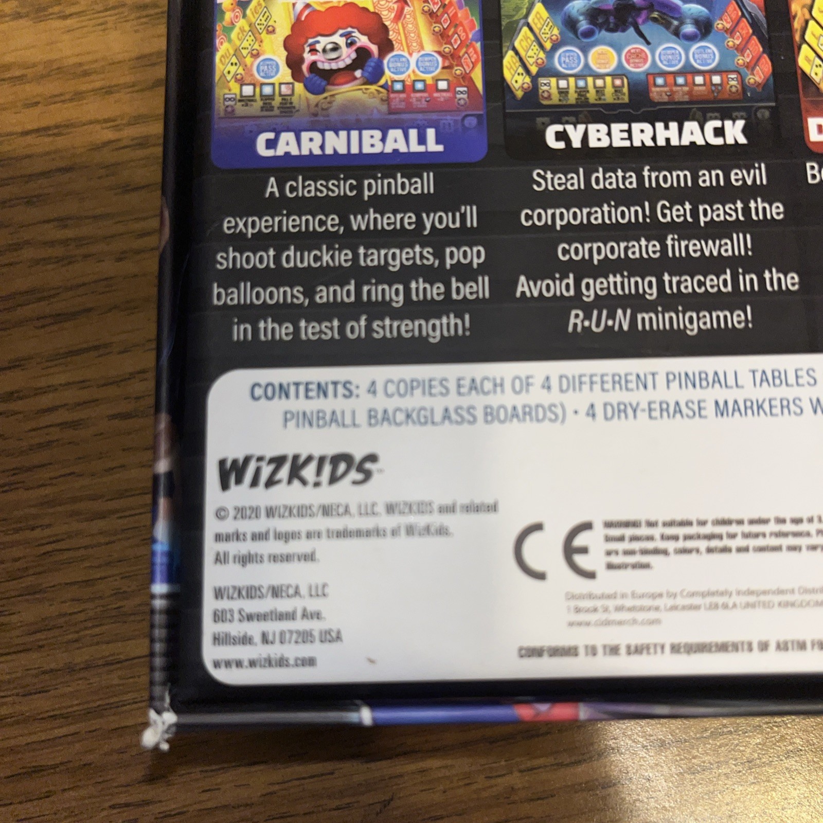 WizKids Super-Skill Pinball 4-Cade Roll & Write Pinball Dice Game New Open Box