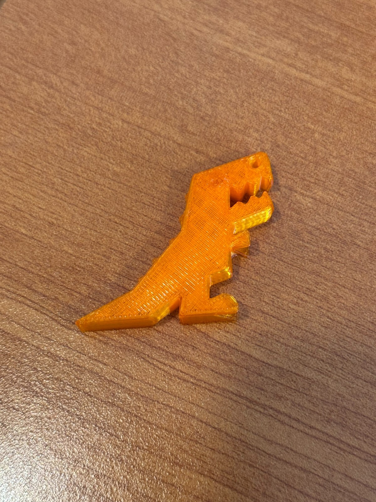 Orange Dinosaur Meeple, figurine, 3D printed 1.5″ x 2″