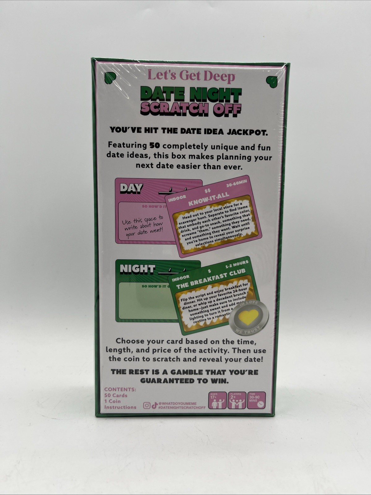 Scratch off Date Night Ideas Card Game for Couples NEW