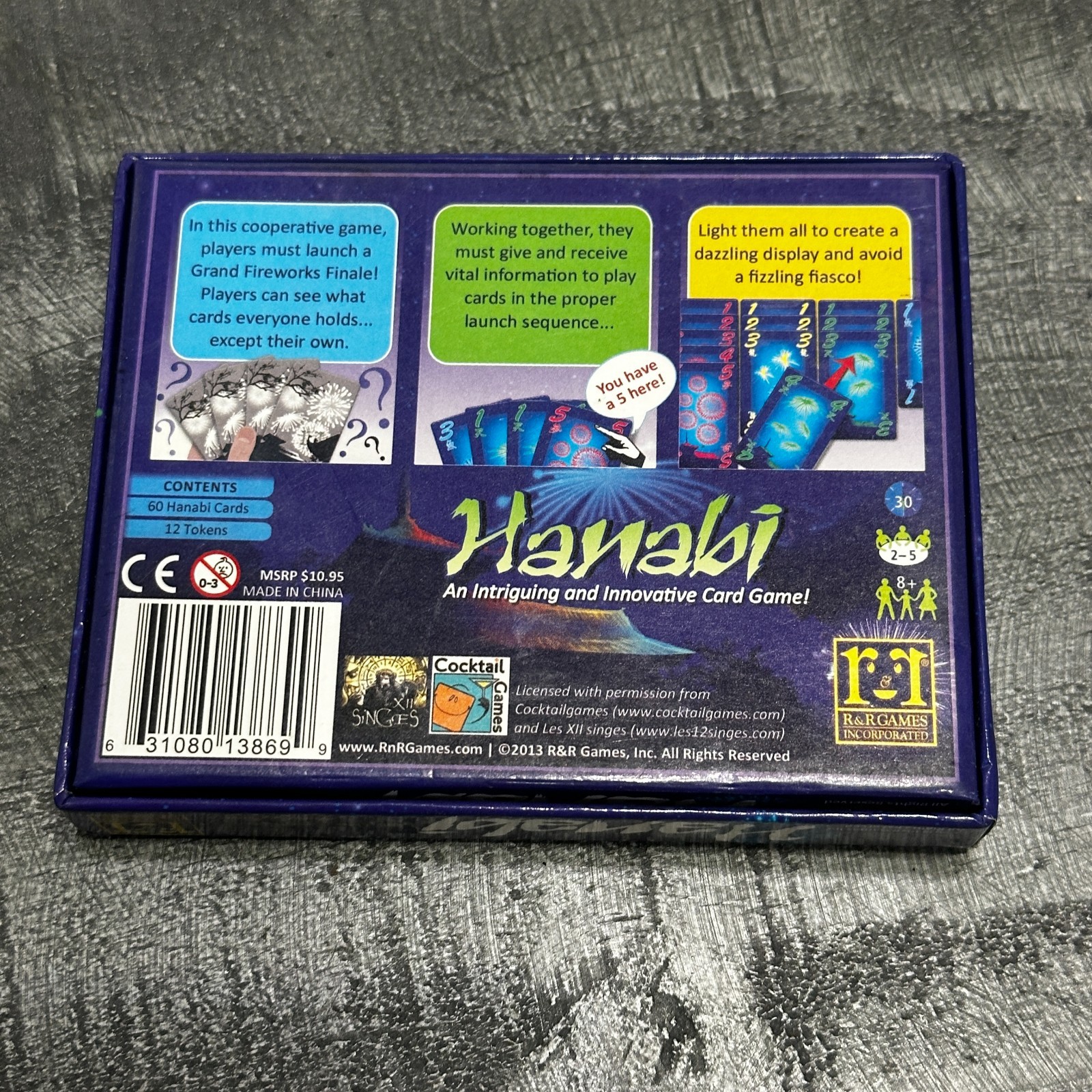Hanabi Card Game Race the Clock Build the Fireworks Antoine Bauza Rockets 2013
