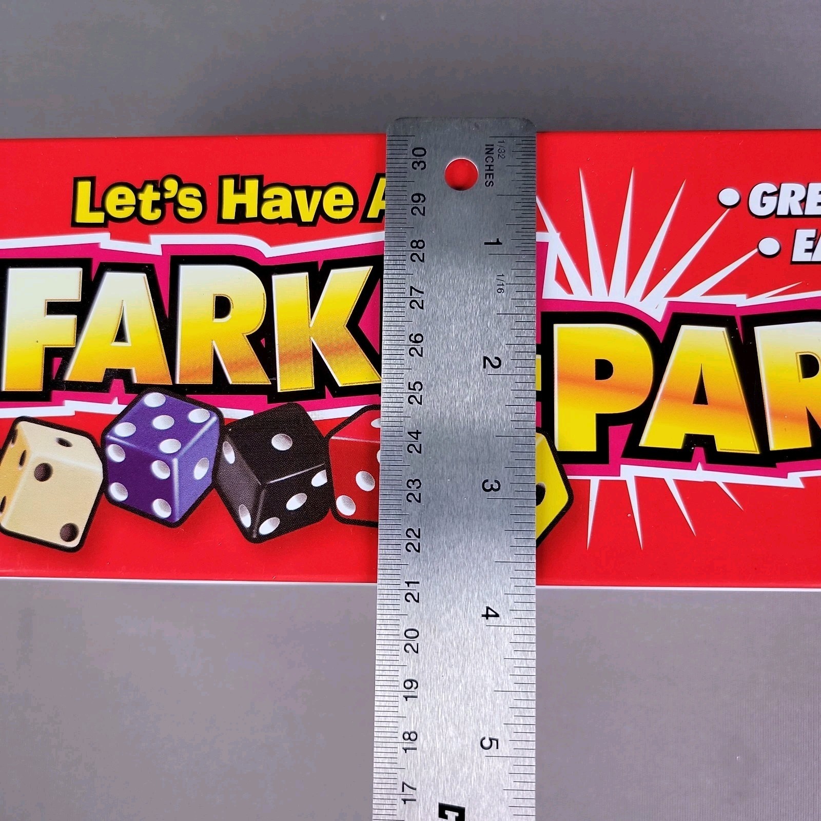 Farkel Party Dice Game Complete w. score cards & instructions original metal box