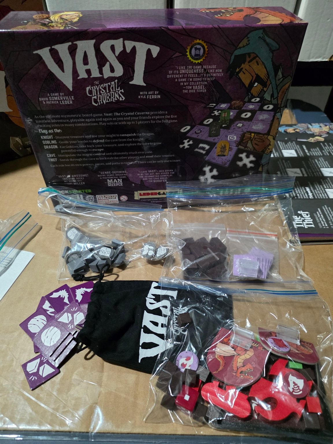 Vast: The Crystal Caverns Leder Games Board Game 1-5 Players Ages 10+ 2017
