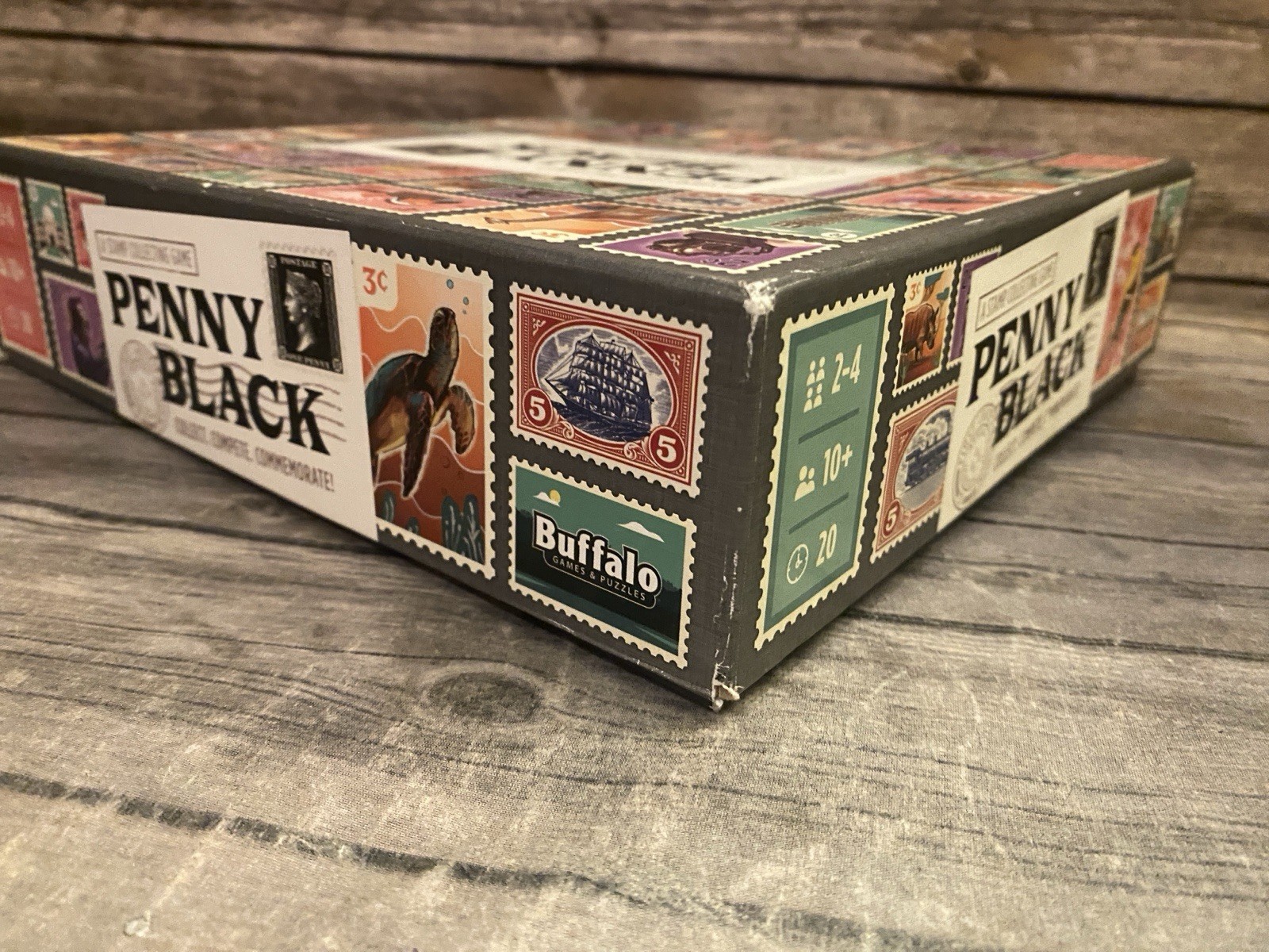 Penny Black Stamp Collecting Board Game Buffalo Games Complete Game