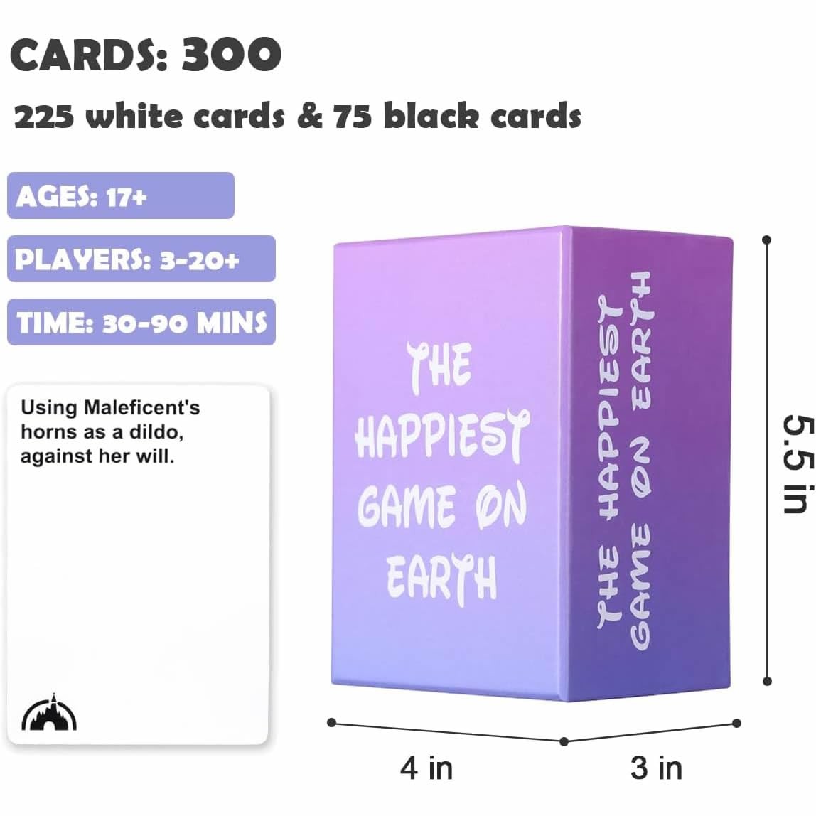 xvuzeqt Party Board Card Game of The Happiest ON 3 inches x 5.5