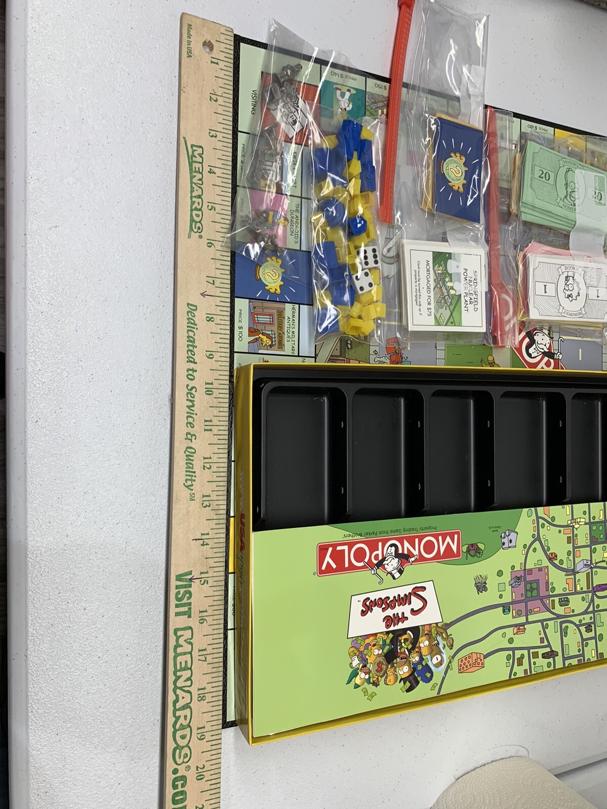 The Simpsons Monopoly Game 2001 Open Box Seems complete