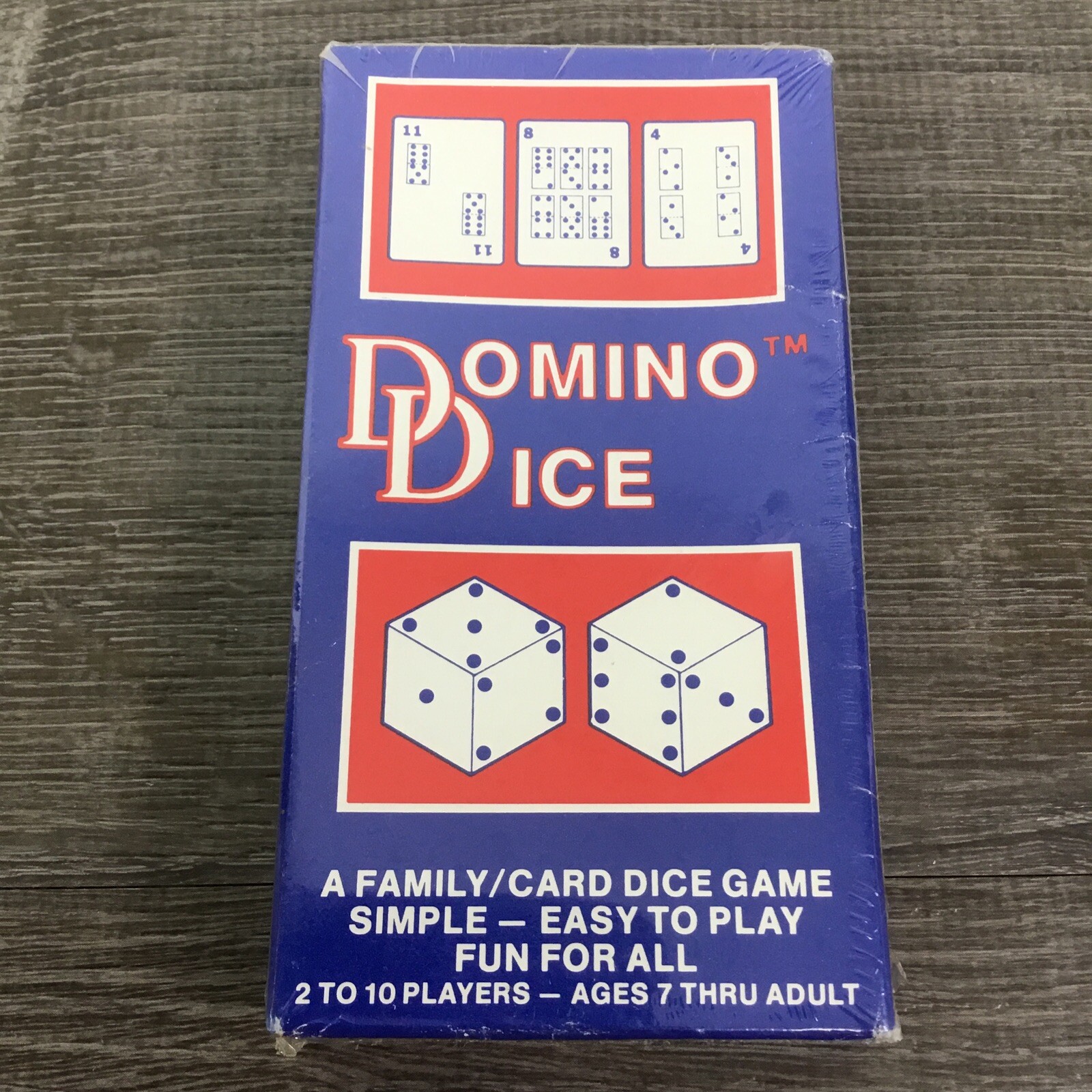 Domino Dice Card Game by Universal Games 54 Cards, 2 Dice, Chips 1981 Sealed