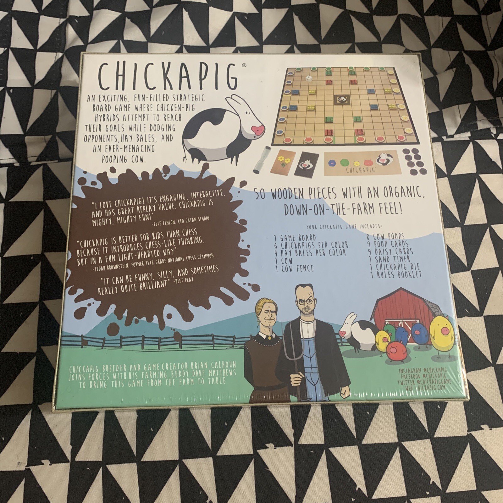 New Chickapig Board Game Family Ages 8+ 2-4 Players Kids Gift Farm To Table Wood