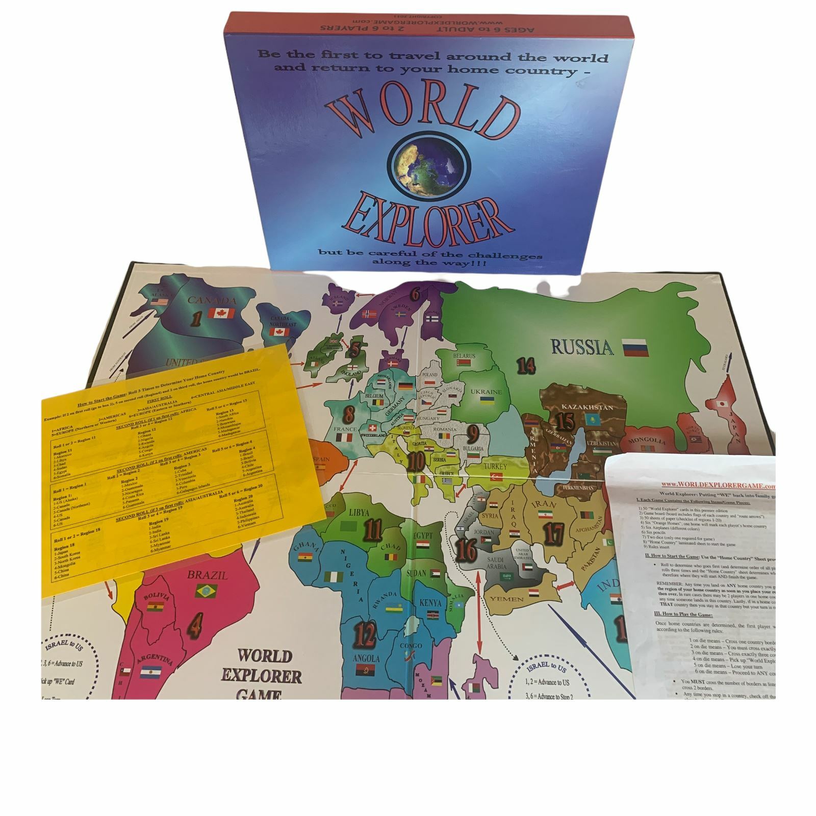 Geography Board Game World Explorer Home School Activity Social Studies COMPLETE