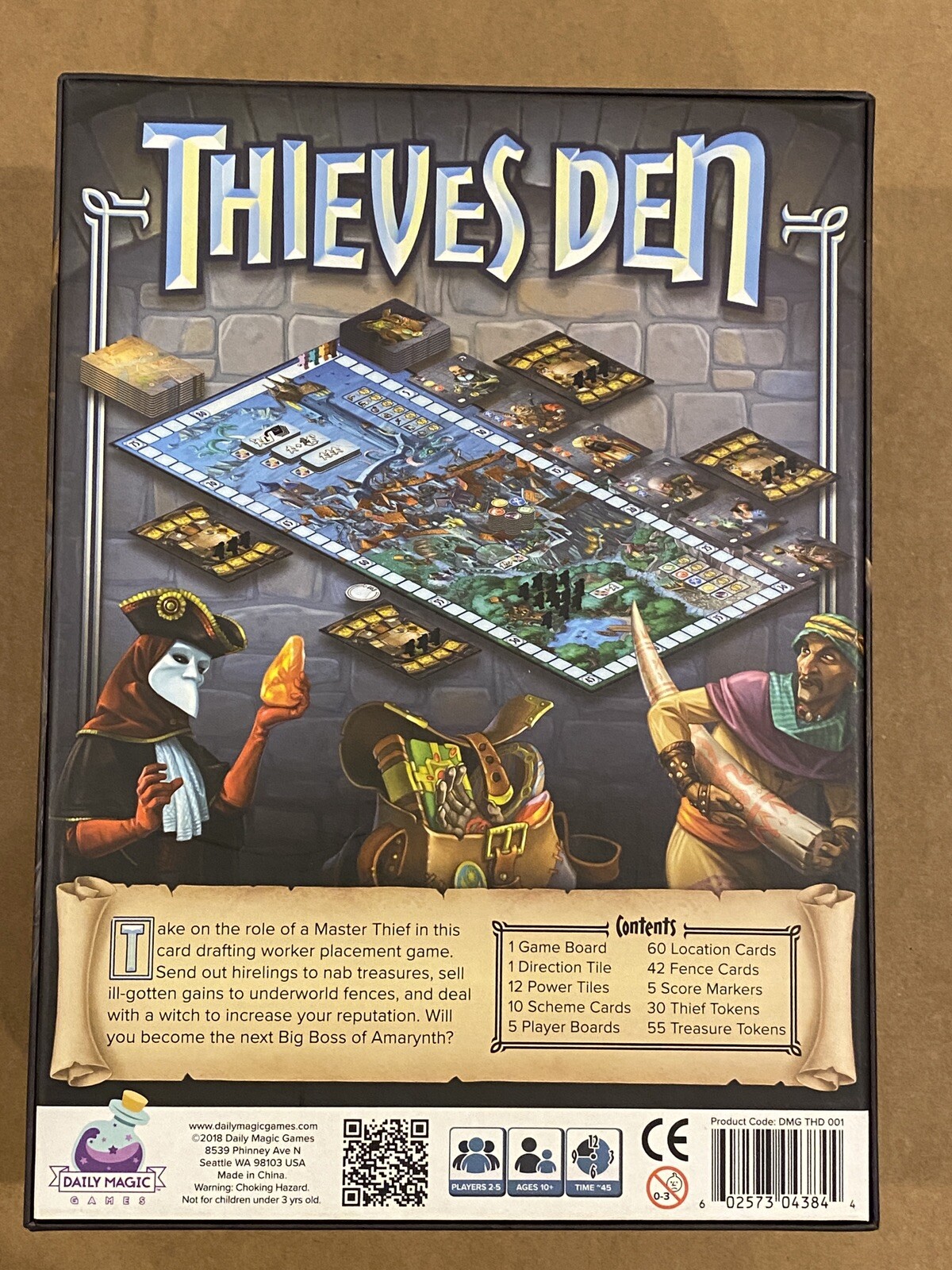 Thieves Den Board Game 2-5 Players Ages 10+ Daily Magic Games Complete