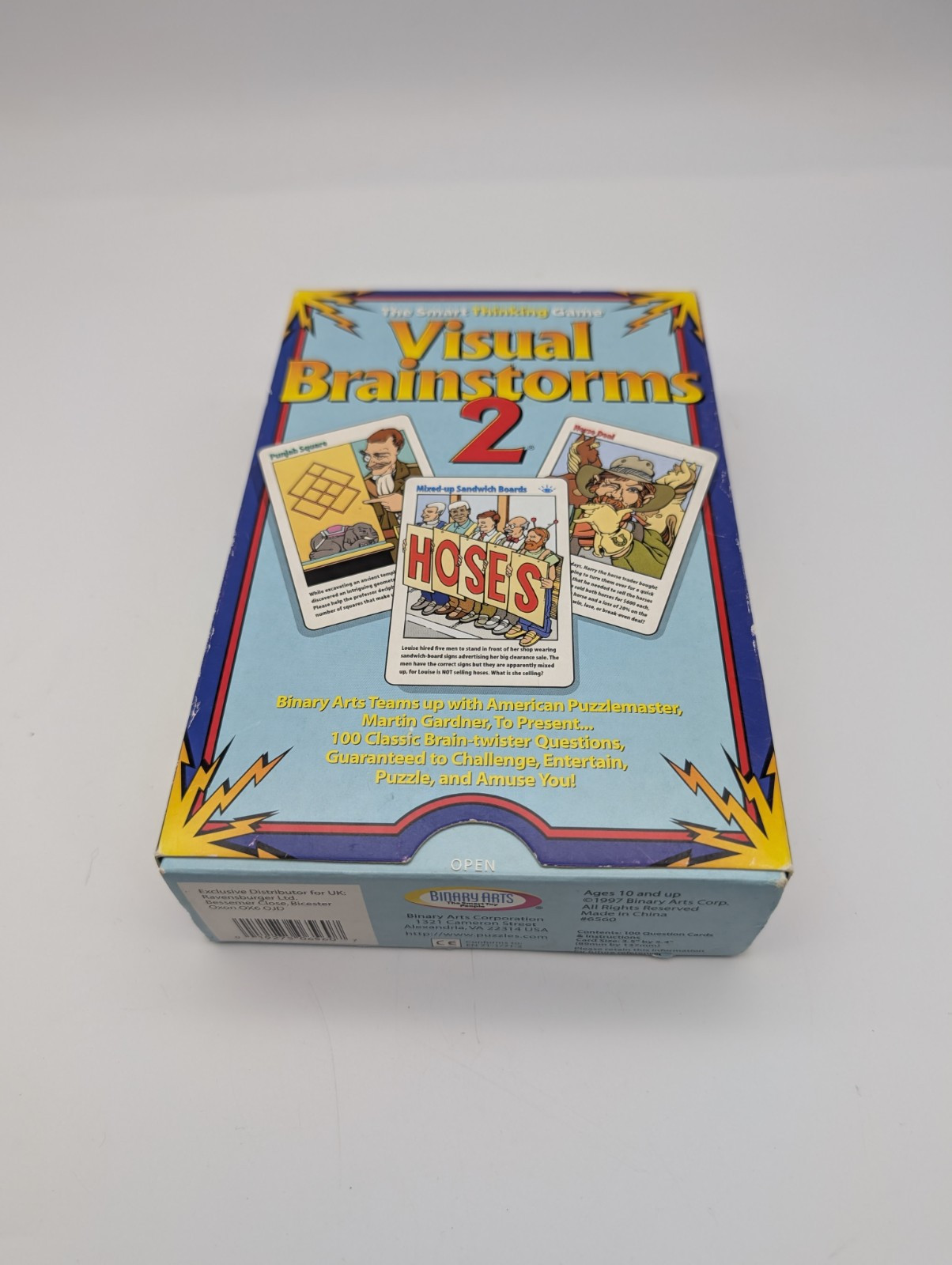 Binary Arts Visual Brainstorms 2 Smart Thinking Game 100 Question Cards 1997