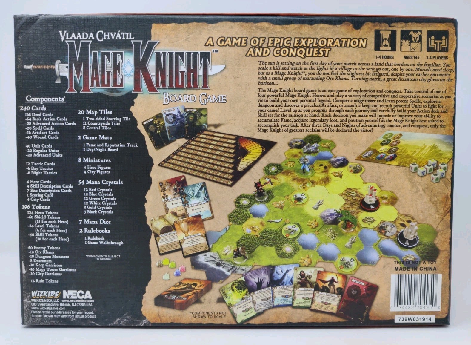 Mage Knight Board Game Vlaada Chvátil 1-4 Players WizKids NECA 2011 Complete