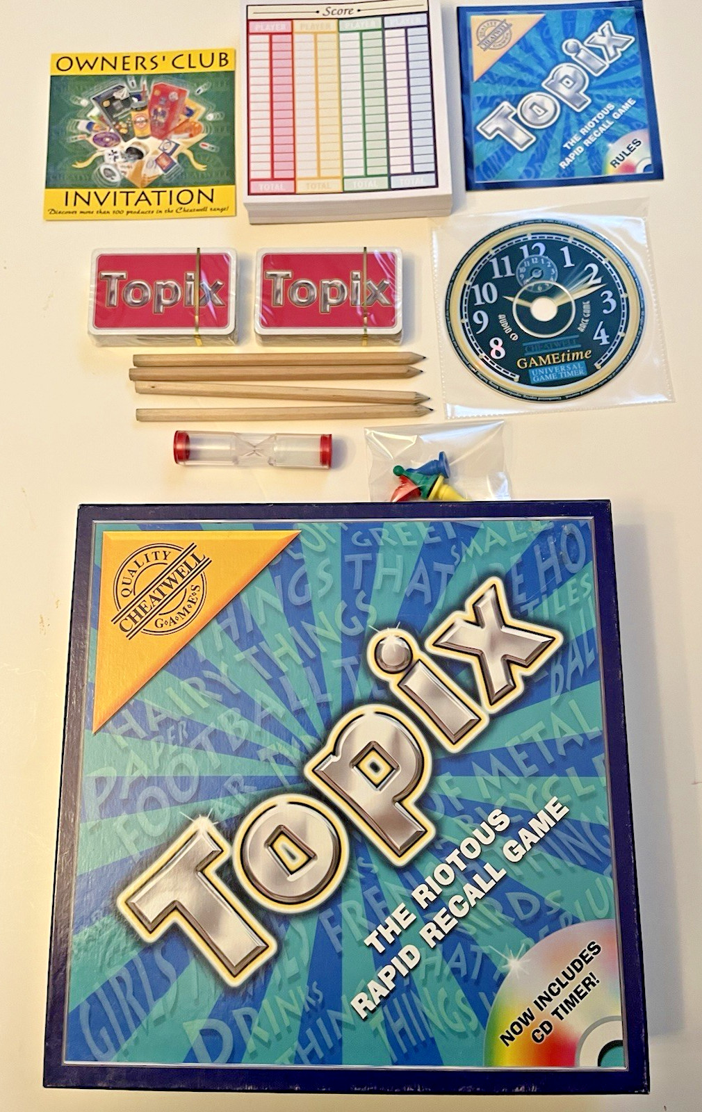 Topix: The Rapid Recall Board Game By Cheatwell Games UK Contents Factory Sealed