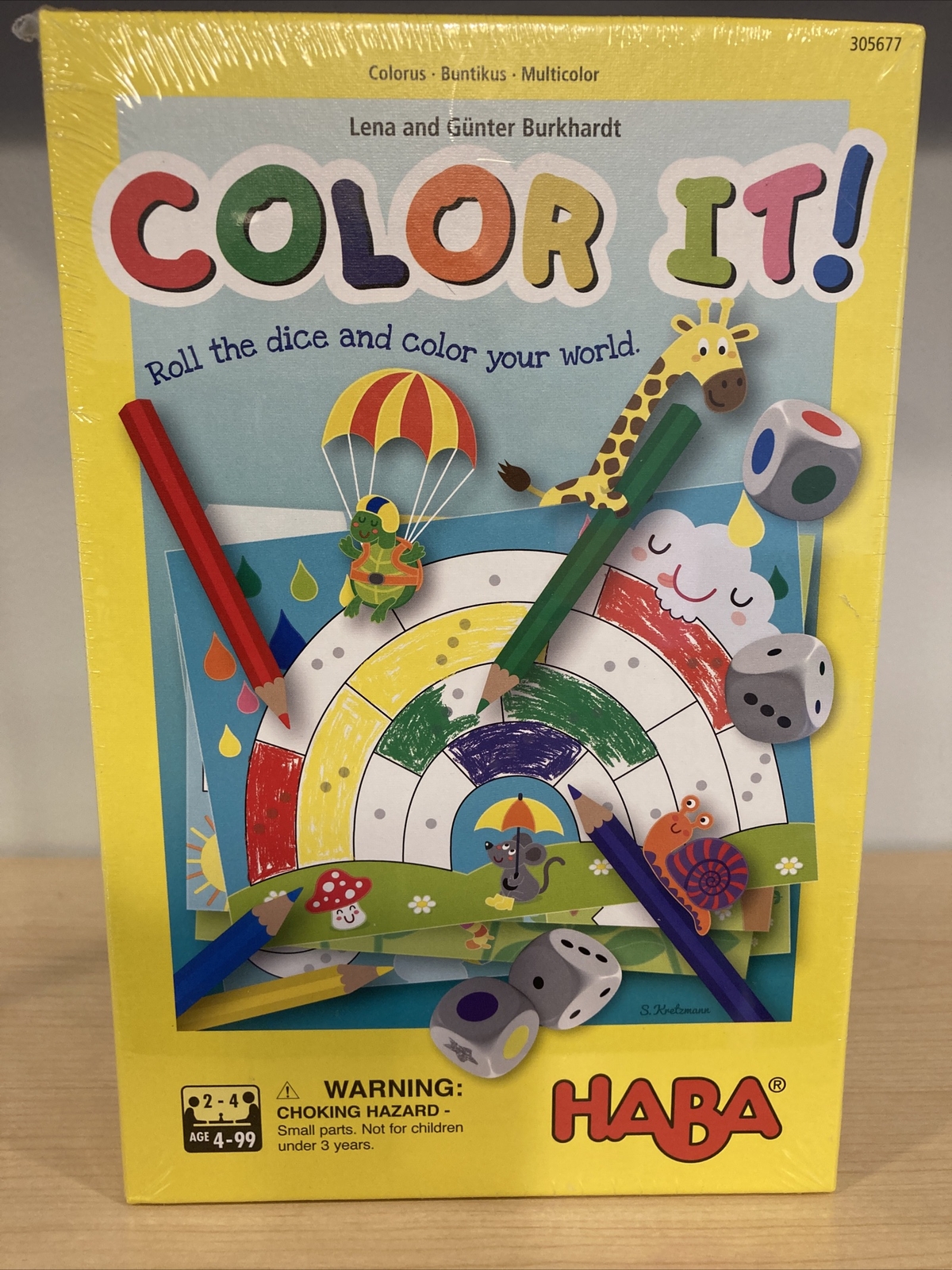 HABA Color It! Kids Board Game Roll & Write Coloring Sheets New Sealed
