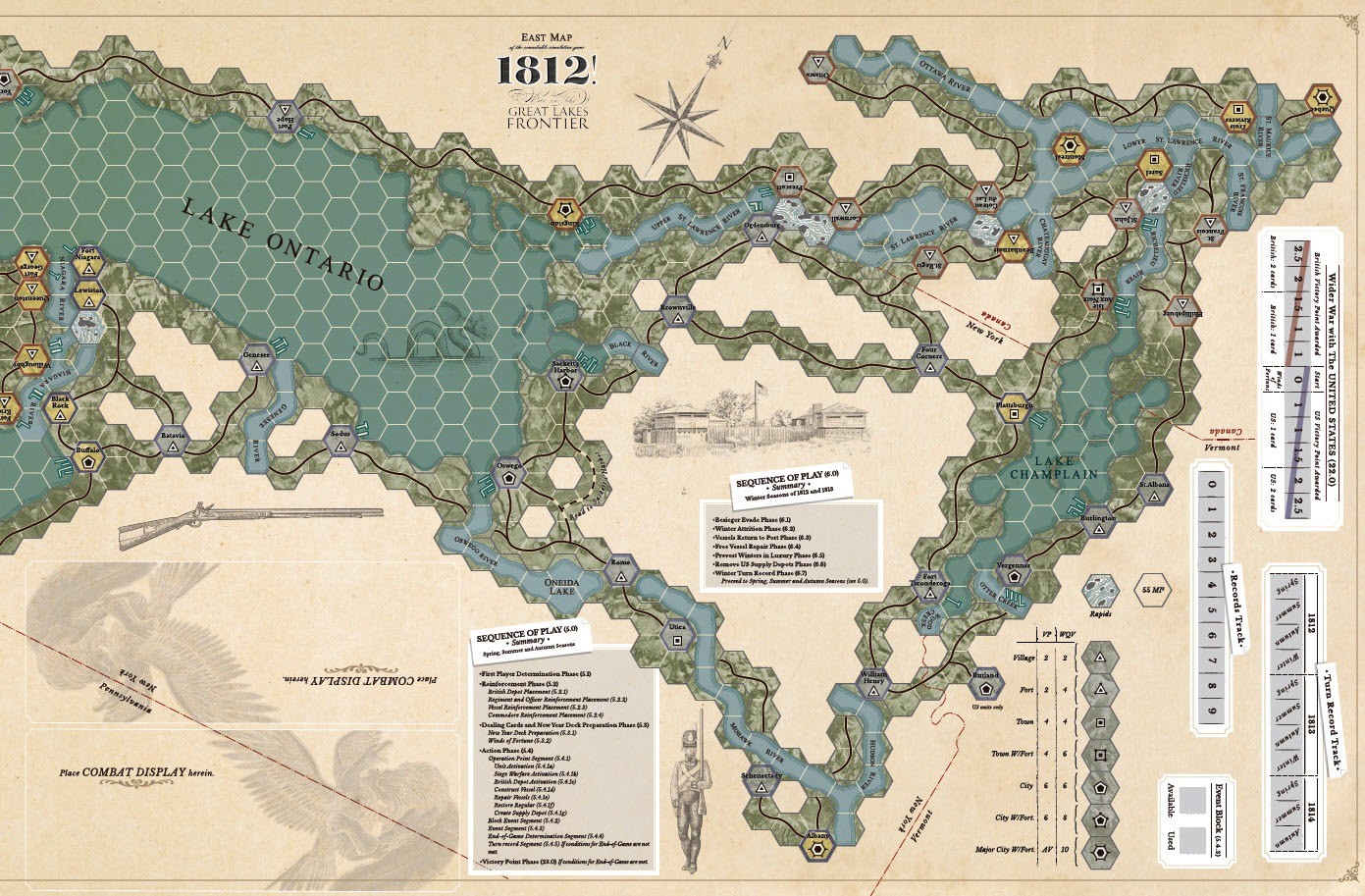 Compass Games 1812! War on the Great Lakes Frontier CPA 1142