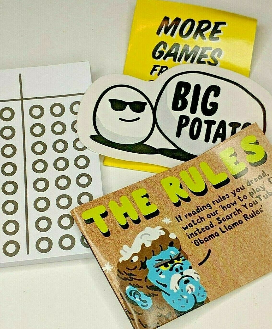 Game Night OBAMA LLAMA Party / Family Game Celebrity Theme Rhyming Fun EXCELLENT