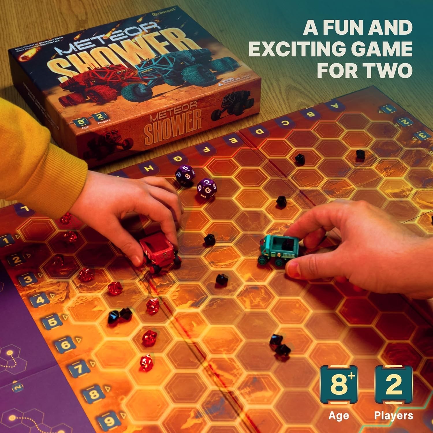 Engaging Meteor Shower Board Game – 2 Players, Perfect for Family Game Night