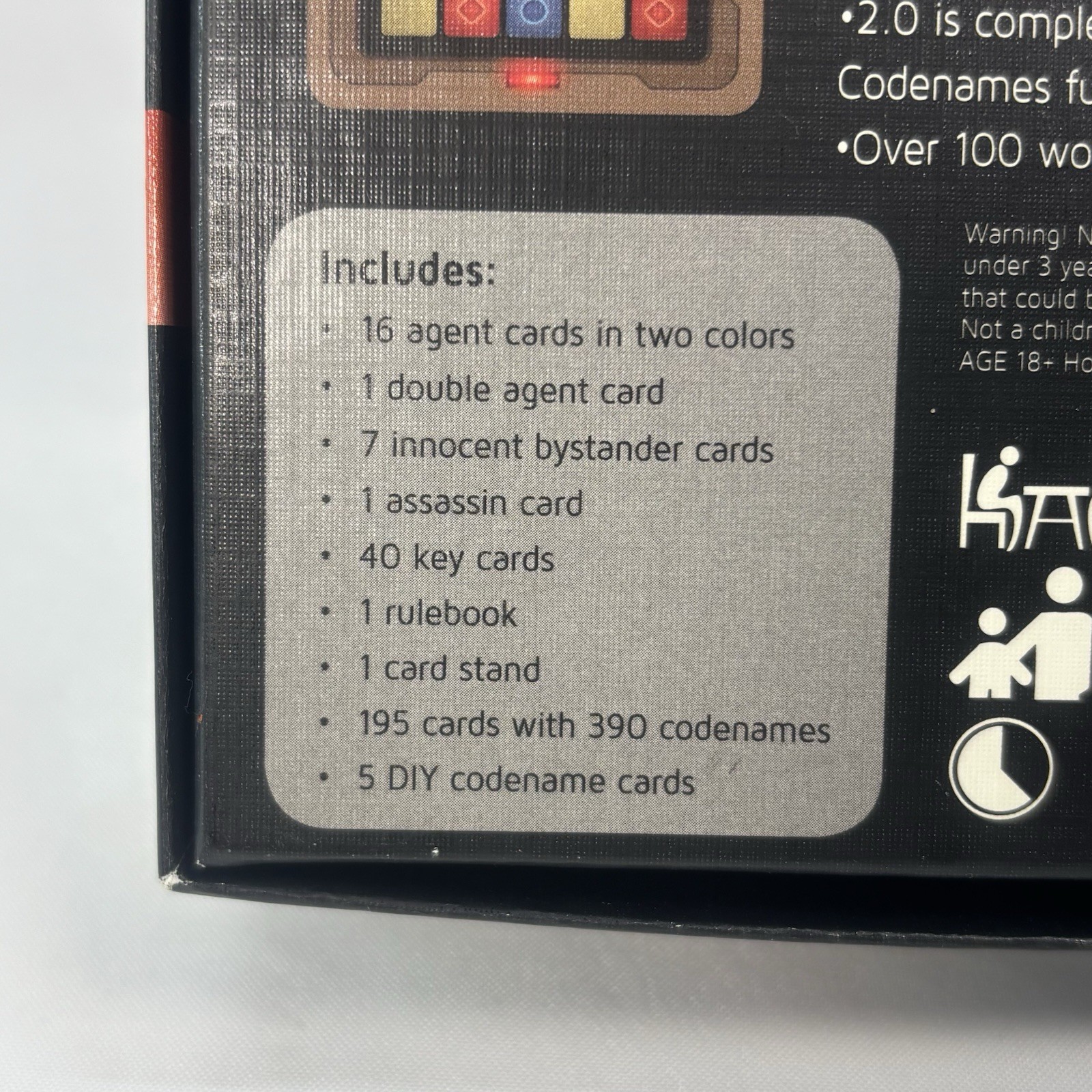 Codenames Deep Undercover 2.0 Adult Word Game Open Box Complete Lark & Clam