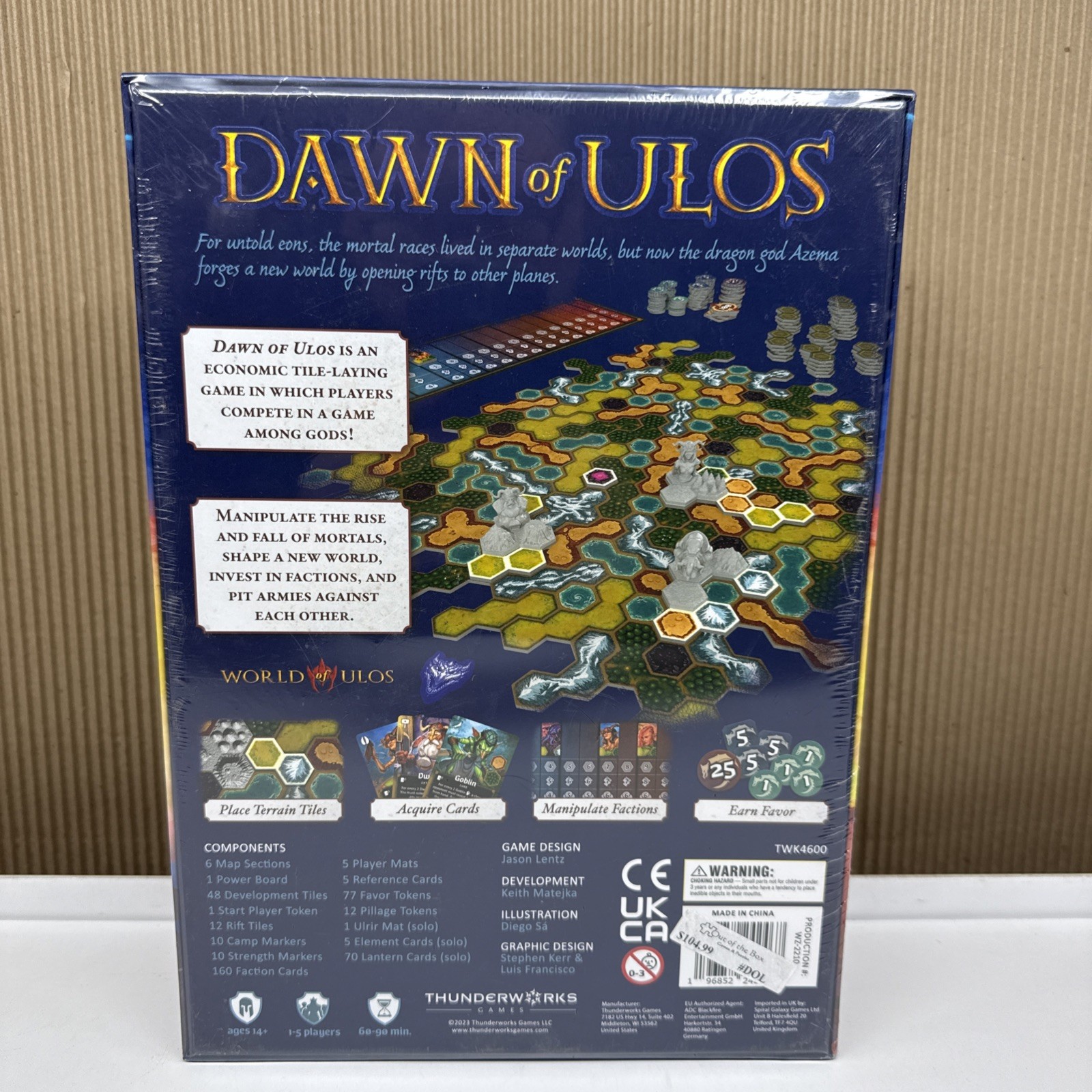 Dawn of Ulos A Roll Player Tale – Thunderworks Board Game W/ Rift Tile Pack NIS