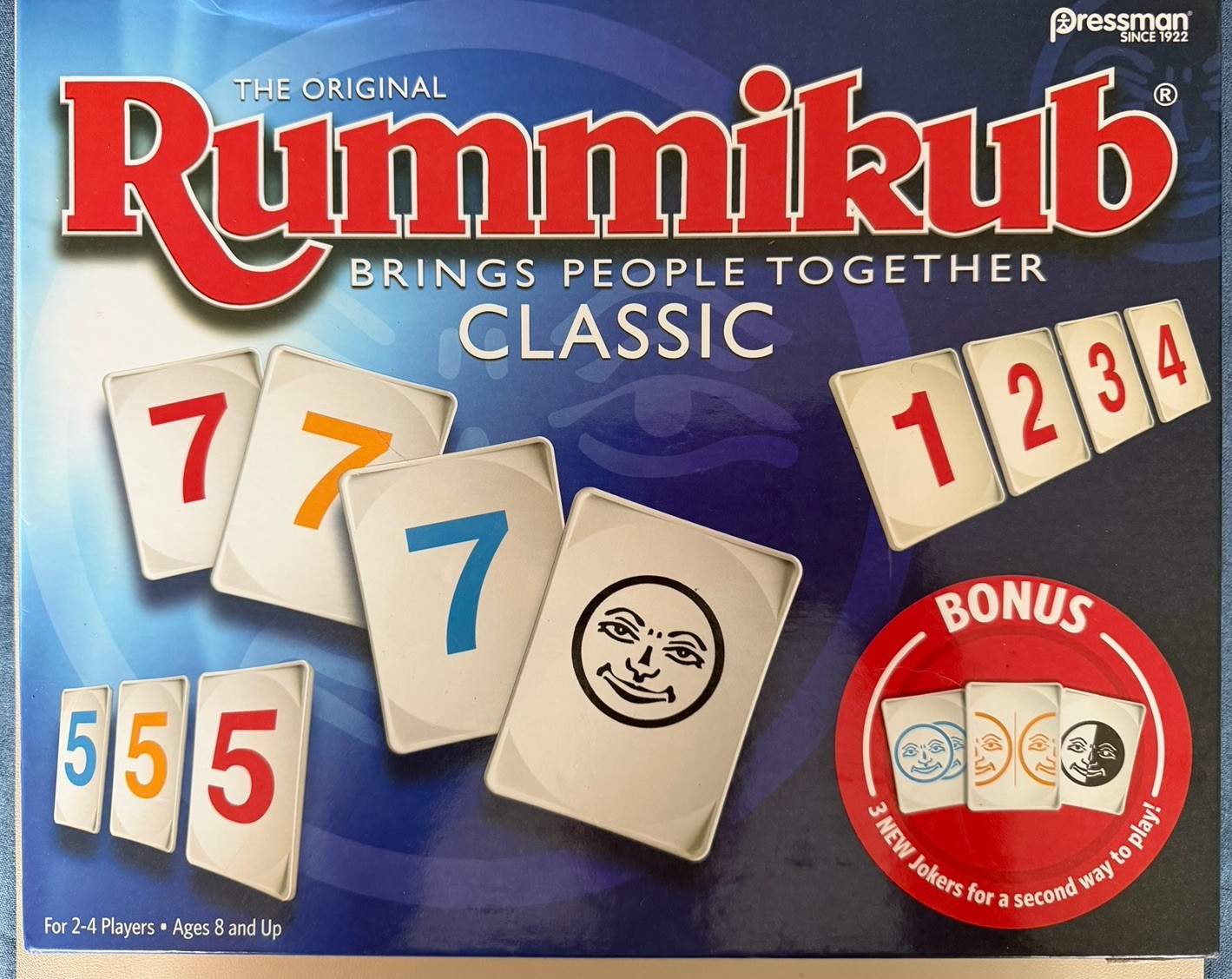 The Original Rummikub Classic + Bonus Jokers 2-4 Players, Ages 8+, Complete EUC