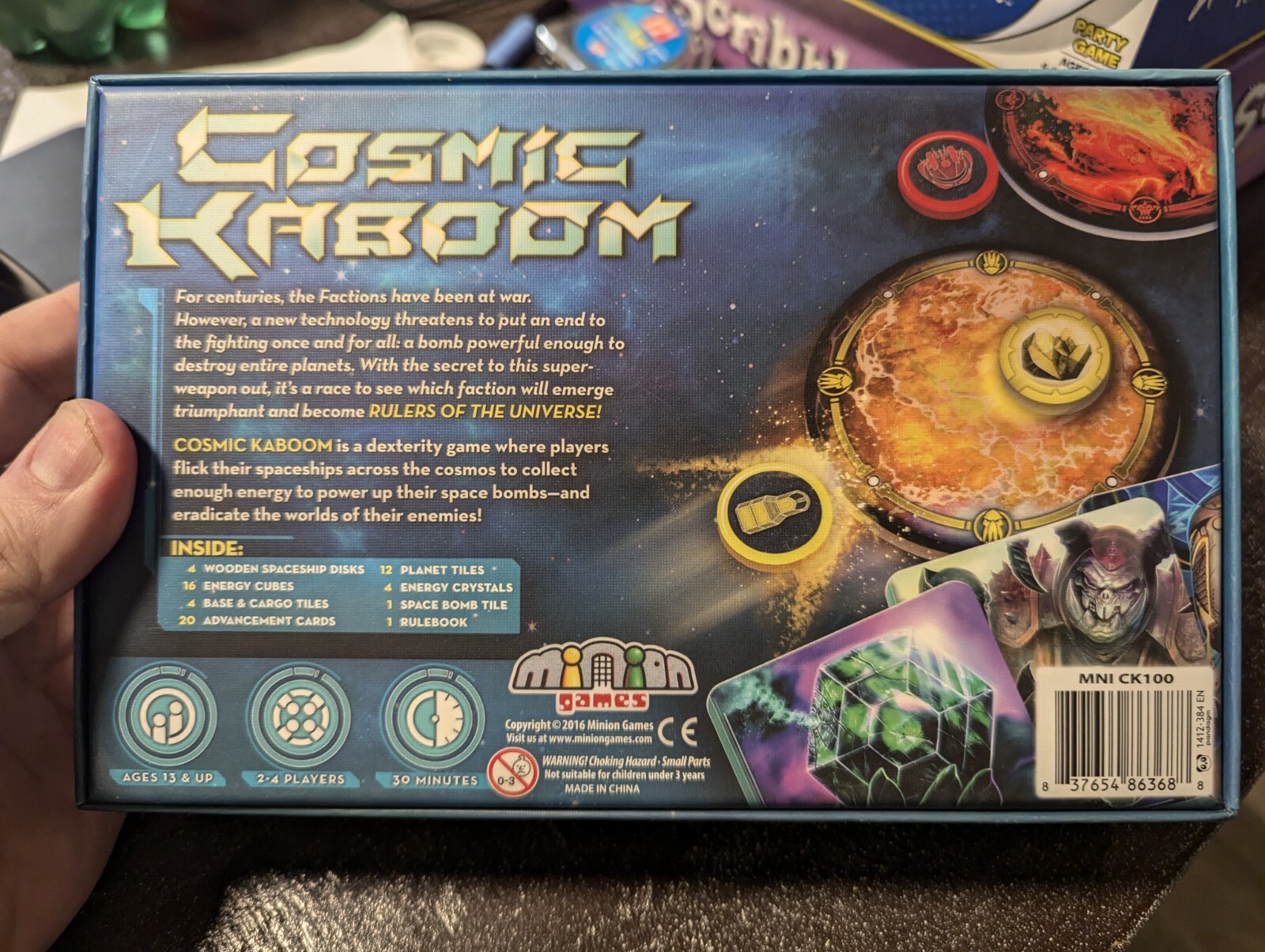 COSMIC KABOOM Board Game 100% COMPLETE 2016