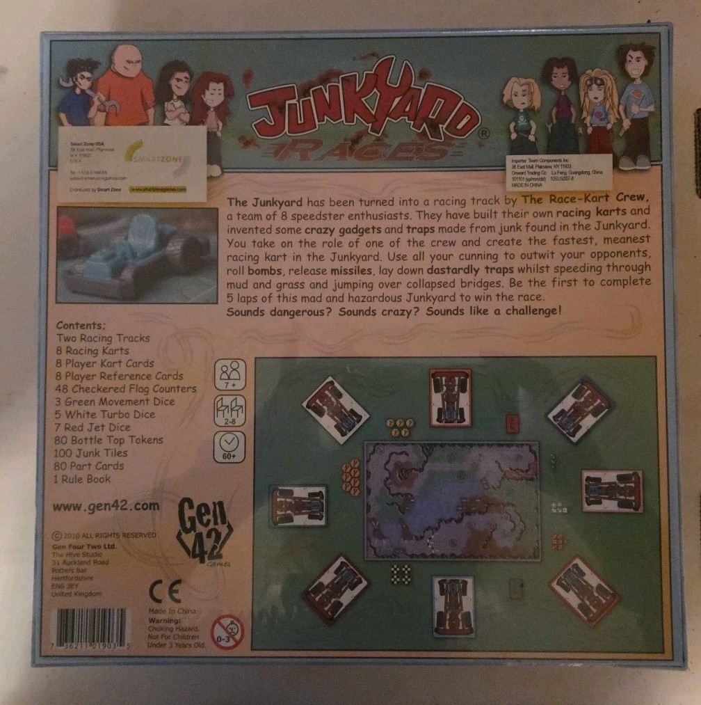 Junkyard Races Board Game (2010) NEW Gen 42 Games Racing/Set Collection