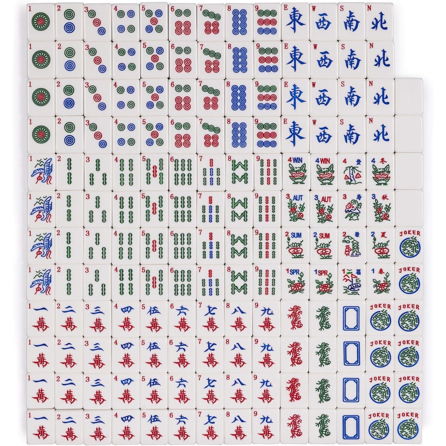 Goodasst American Mahjong Set,Portable Travel Complete Mahjong Set with Box