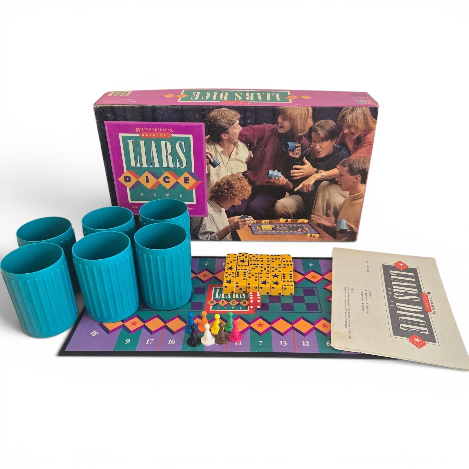 Vintage LIARS DICE Game 1987 Milton Bradley **COMPLETE**