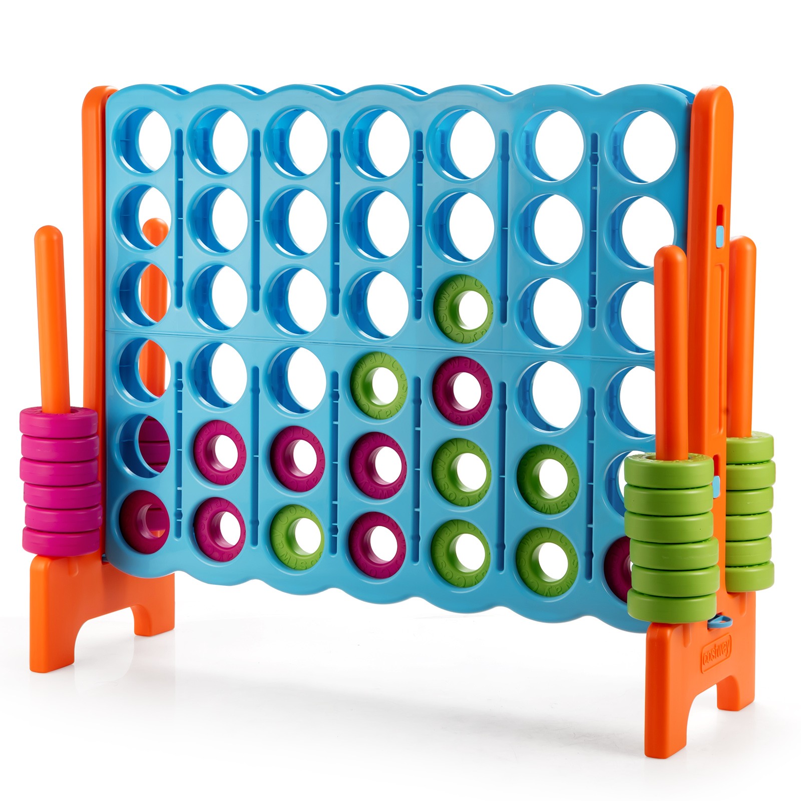 Jumbo 4-to-Score 4 in A Row Giant Game Set Indoor Outdoor Kids Adults Family Fun