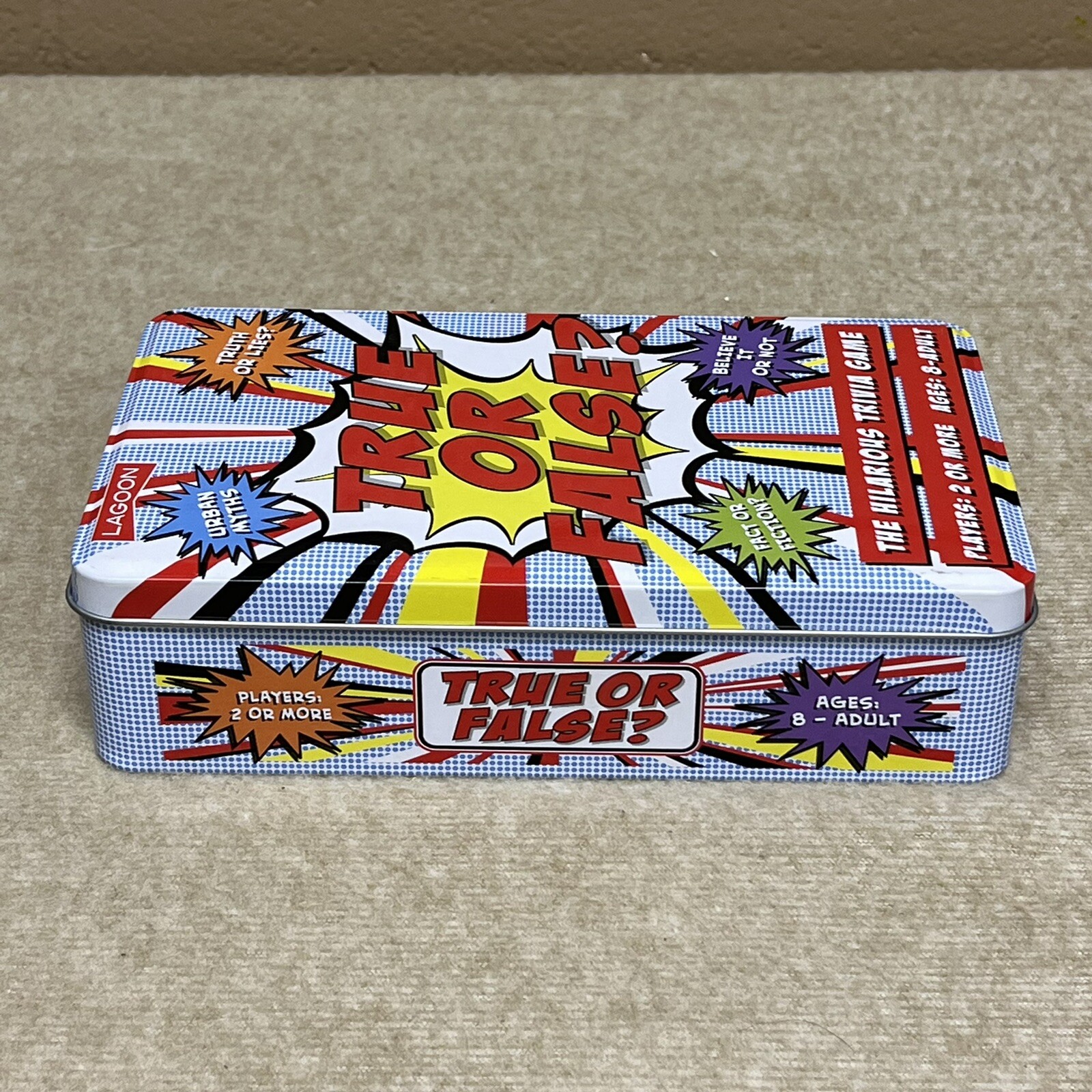 True or False Hilarious Trivia Game By Lagoon Group Imperfect Box Sealed Cards
