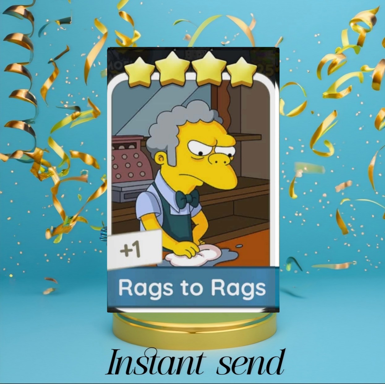 Rags to Rags Monopoly Go 4 star Sticker ( Instant Send )