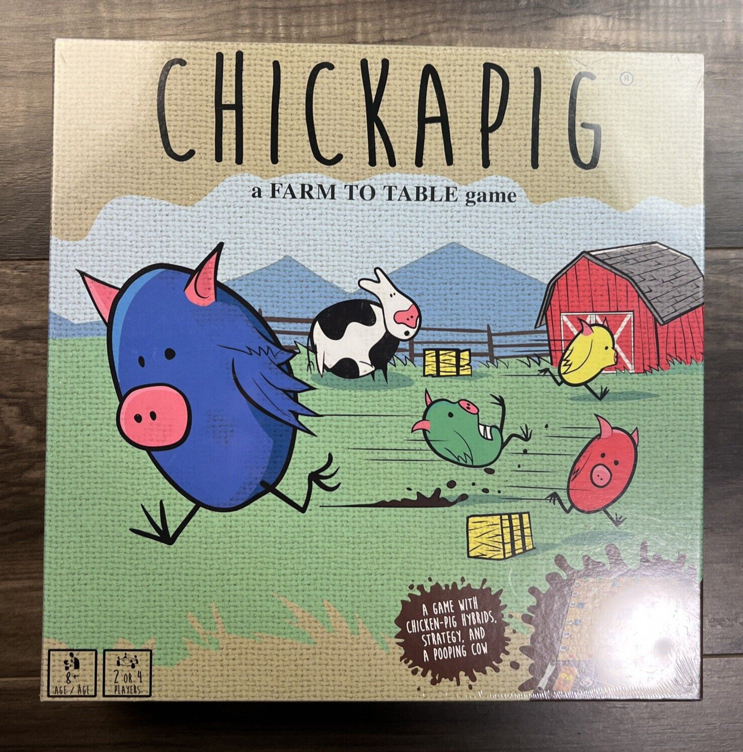 Chickapig Strategic Board Game Family Friendly Game For 2 or 4 Players NEW